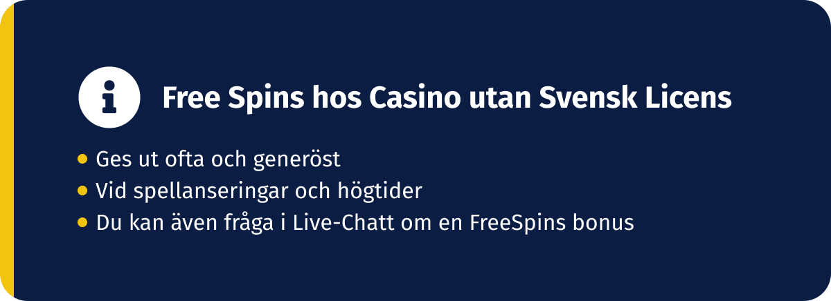 casino utan licens med free spins