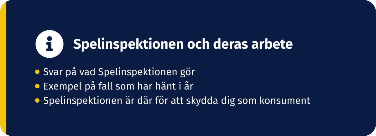 spelinspektionen och deras arbete